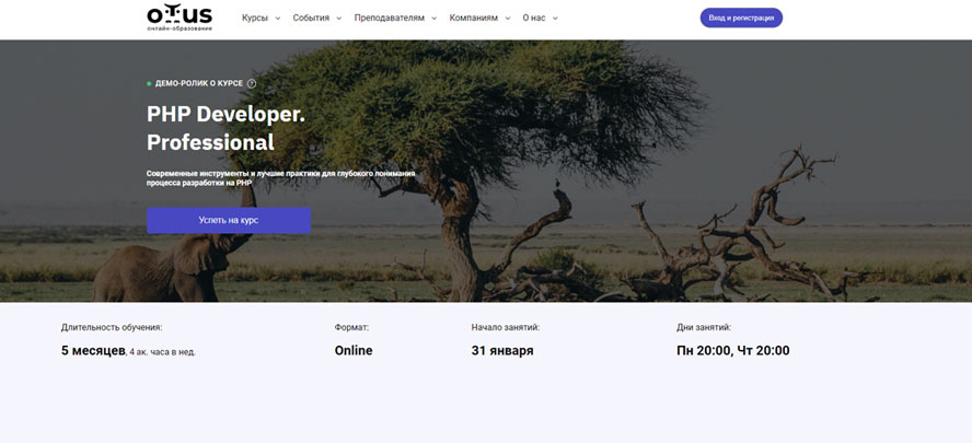 PHP Developer. Professional (OTUS)